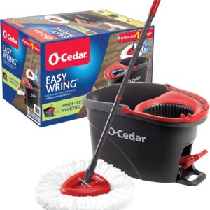 O-Cedar EasyWring Microfiber Spin Mop, Bucket Floor Cleaning System